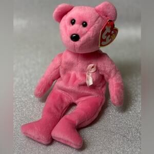 TY Beanie Baby “Aware” – Pink Breast Cancer Awareness Bear (Hang Tag Attached!)